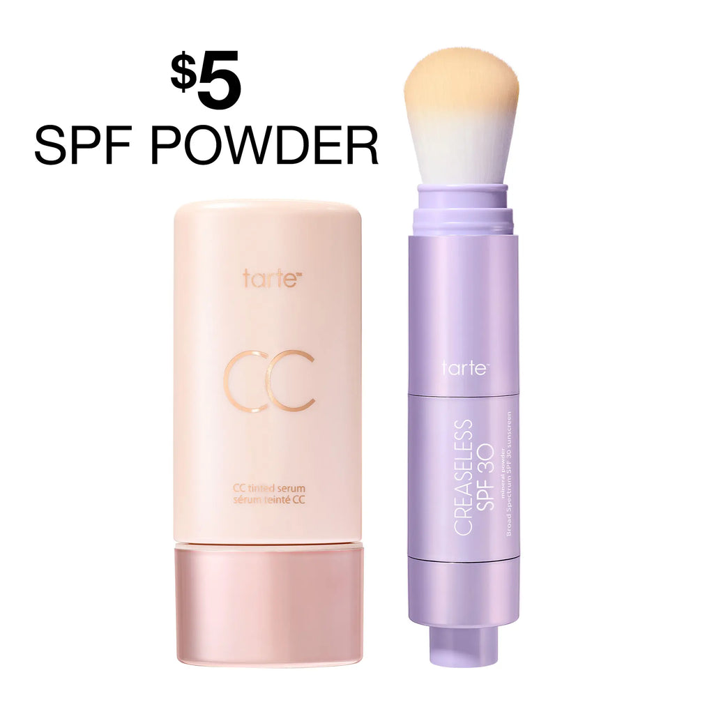 Tarte Summer Skin Essentials - CC Color-Correcting Tinted Serum + Creaseless Setting Powder