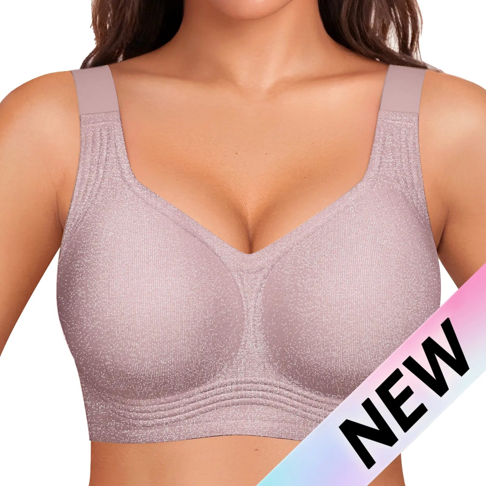 OEAK Women Jelly Bras Wirefree Full Coverage No Underwire Everyday Bras Comfortable Wireless Padded Tshirt Bra