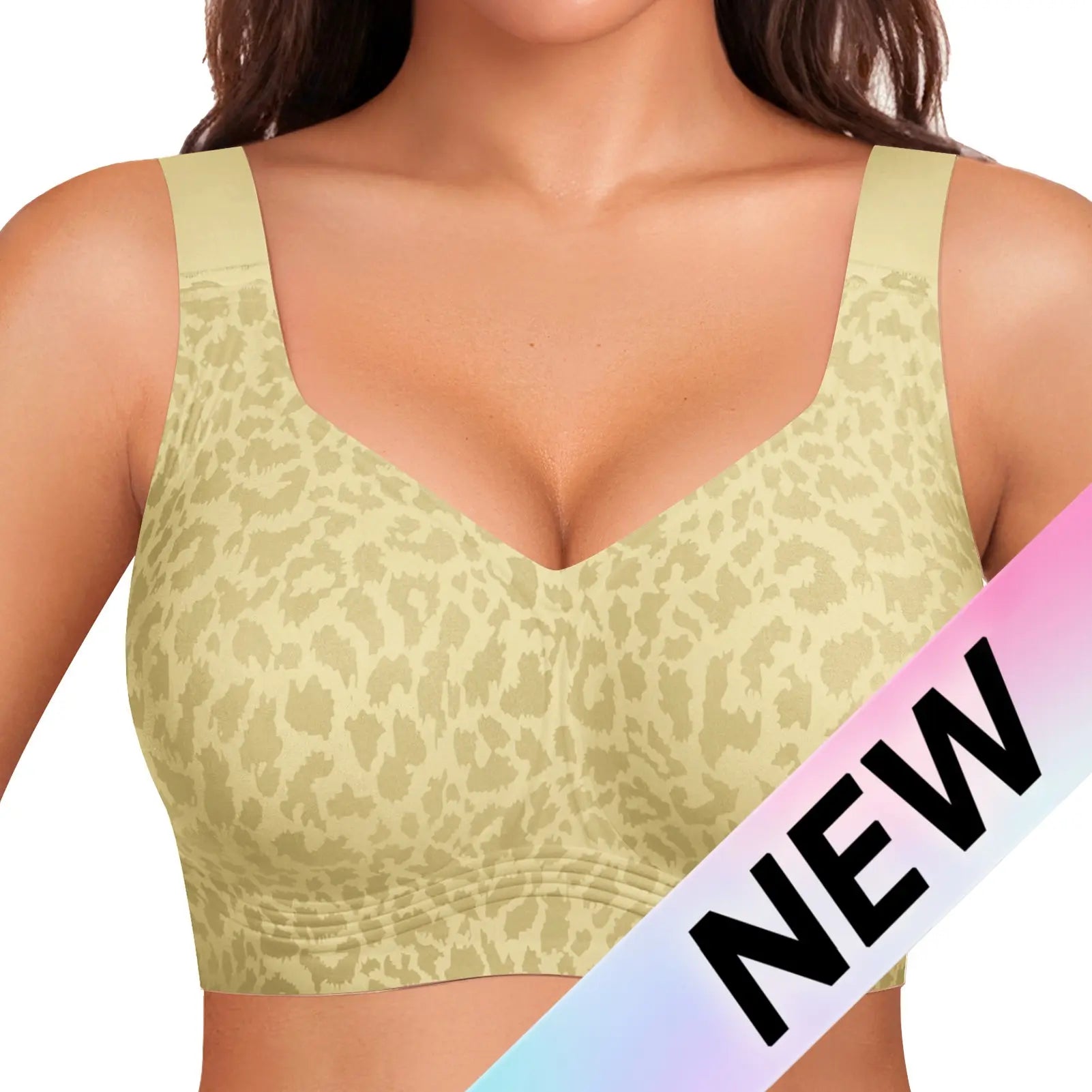 OEAK Women Jelly Bras Wirefree Full Coverage No Underwire Everyday Bras Comfortable Wireless Padded Tshirt Bra