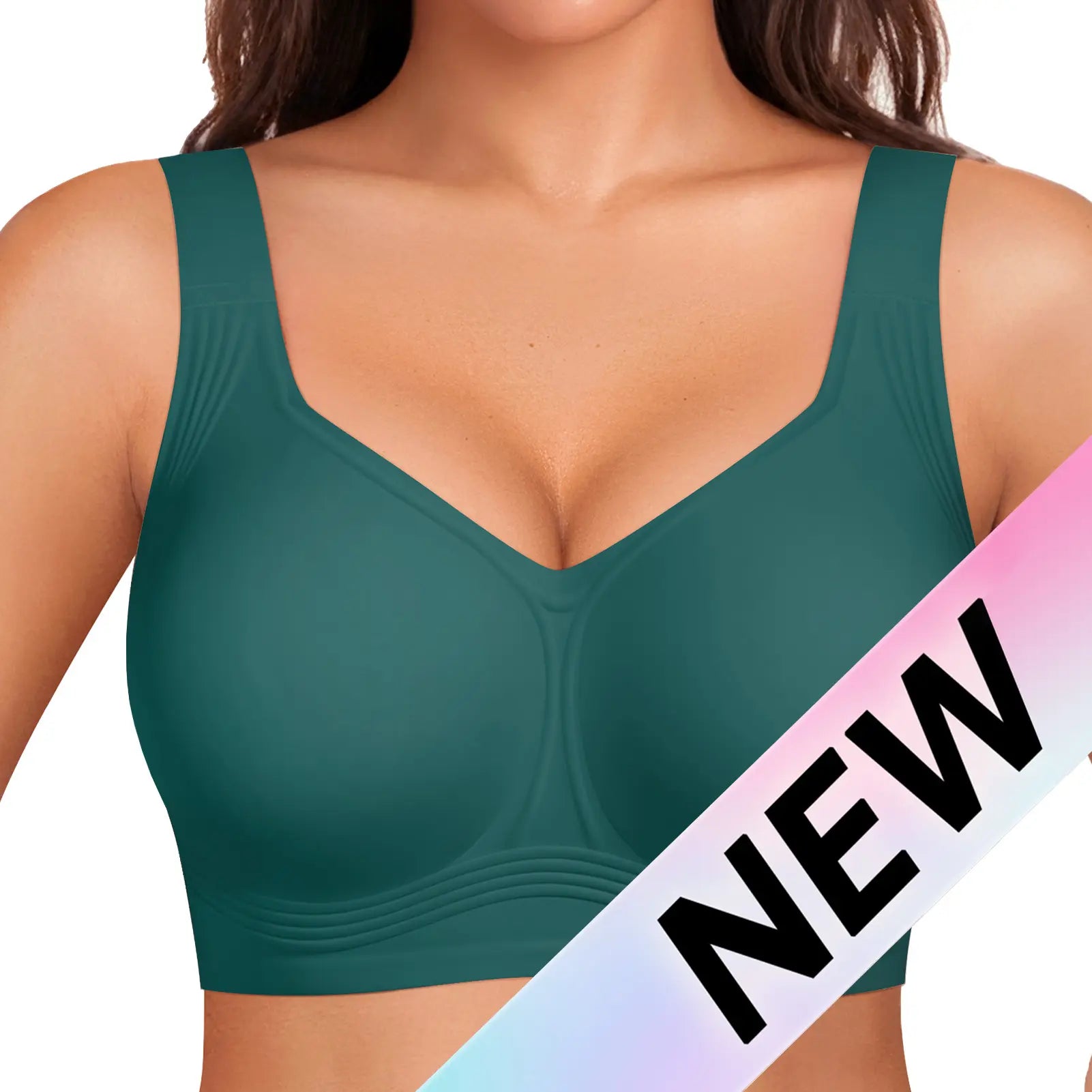 OEAK Women Jelly Bras Wirefree Full Coverage No Underwire Everyday Bras Comfortable Wireless Padded Tshirt Bra