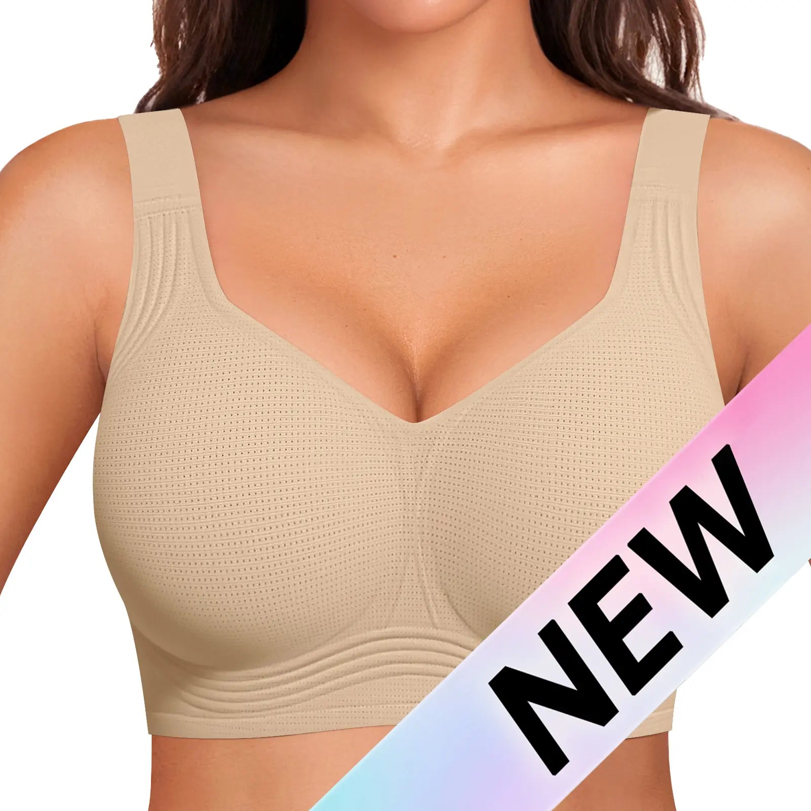 OEAK Women Jelly Bras Wirefree Full Coverage No Underwire Everyday Bras Comfortable Wireless Padded Tshirt Bra