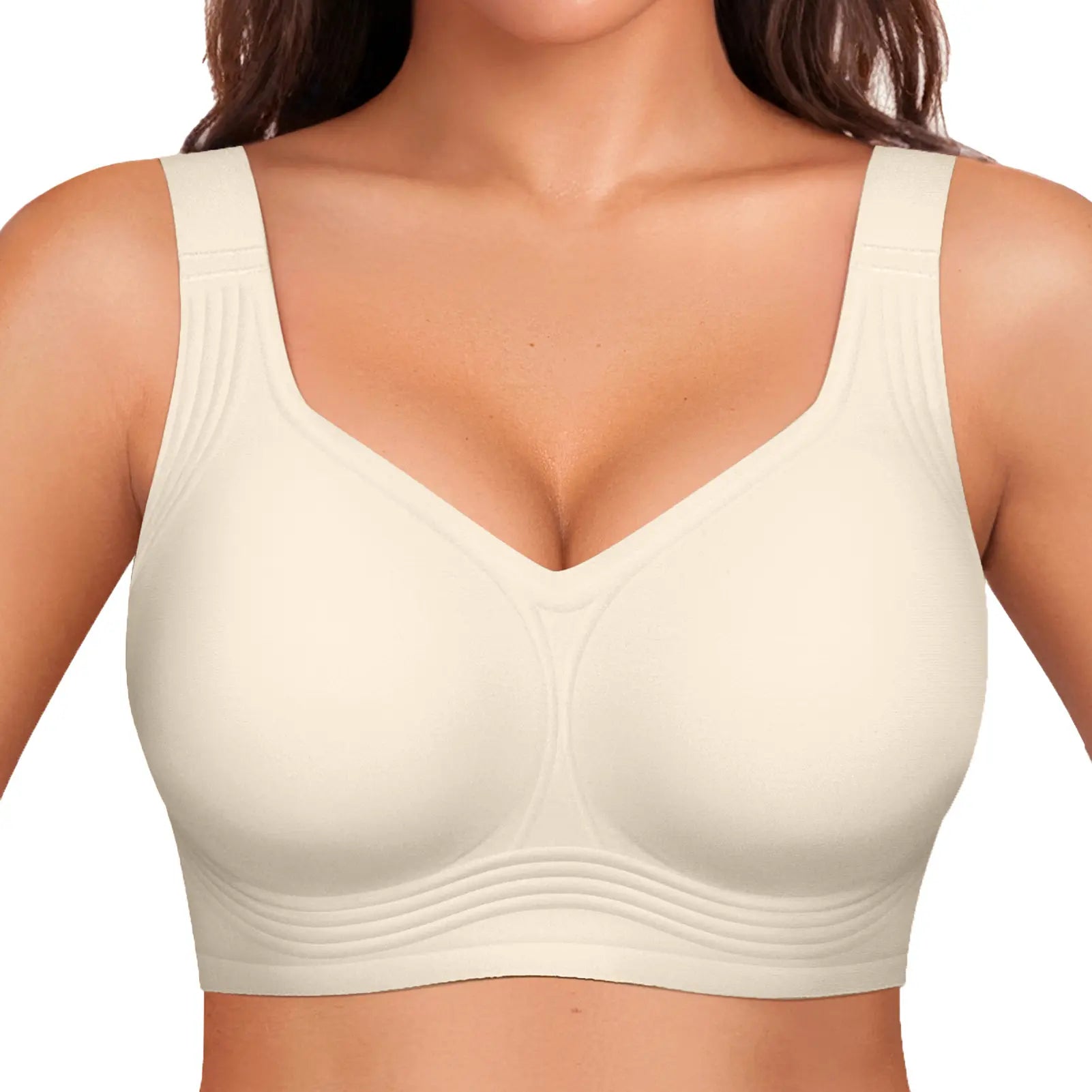 OEAK Women Jelly Bras Wirefree Full Coverage No Underwire Everyday Bras Comfortable Wireless Padded Tshirt Bra