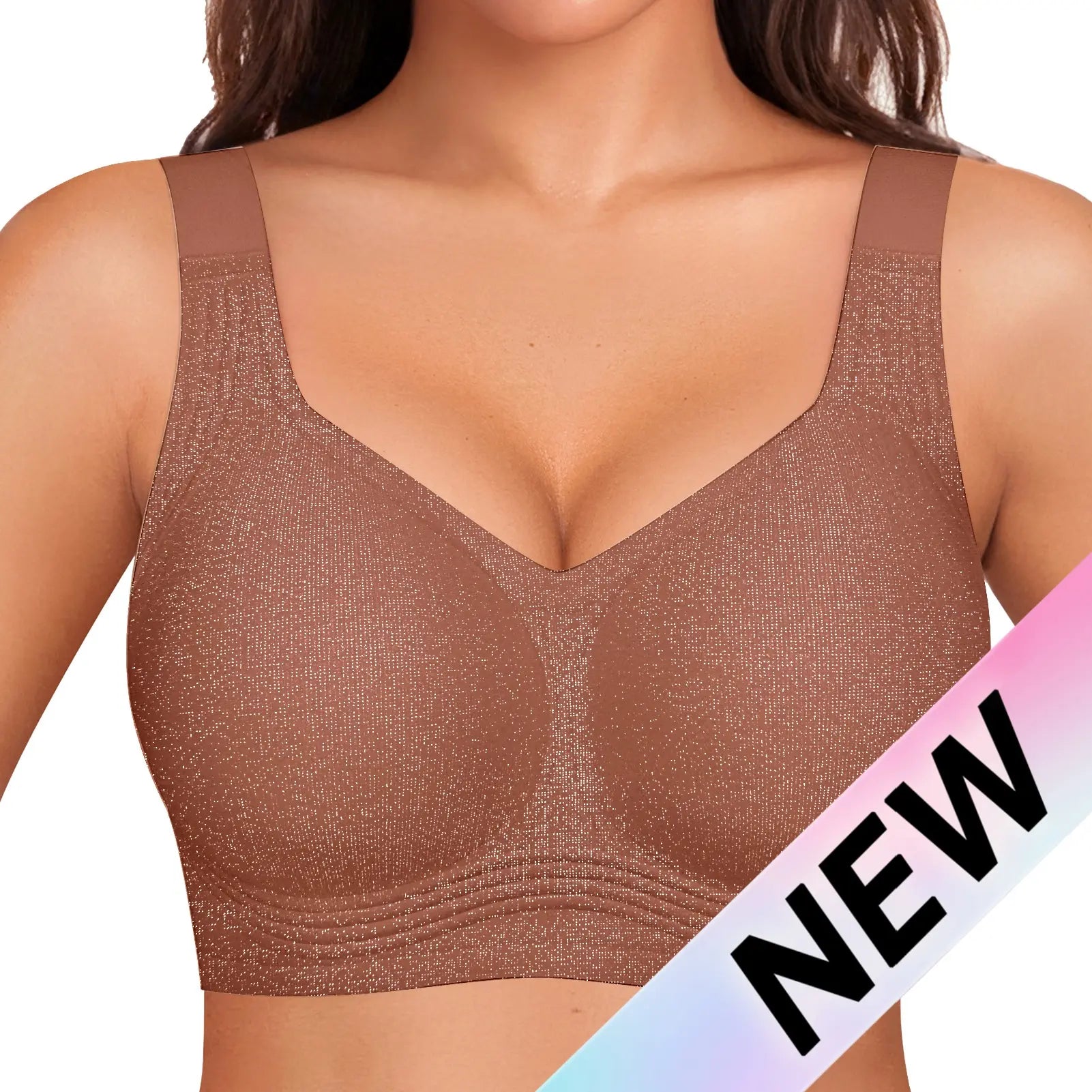 OEAK Women Jelly Bras Wirefree Full Coverage No Underwire Everyday Bras Comfortable Wireless Padded Tshirt Bra