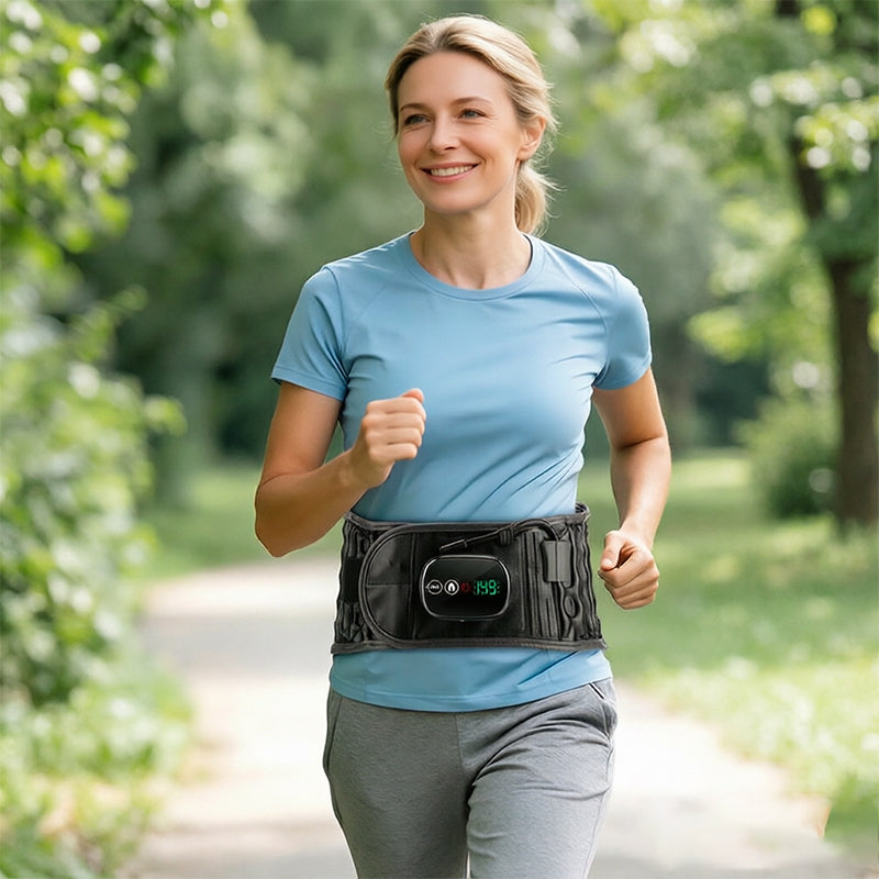 Electric Heating & Massage Waist Belt, Inflatable Airbag Lumbar Support for Back Pain and Posture Correction