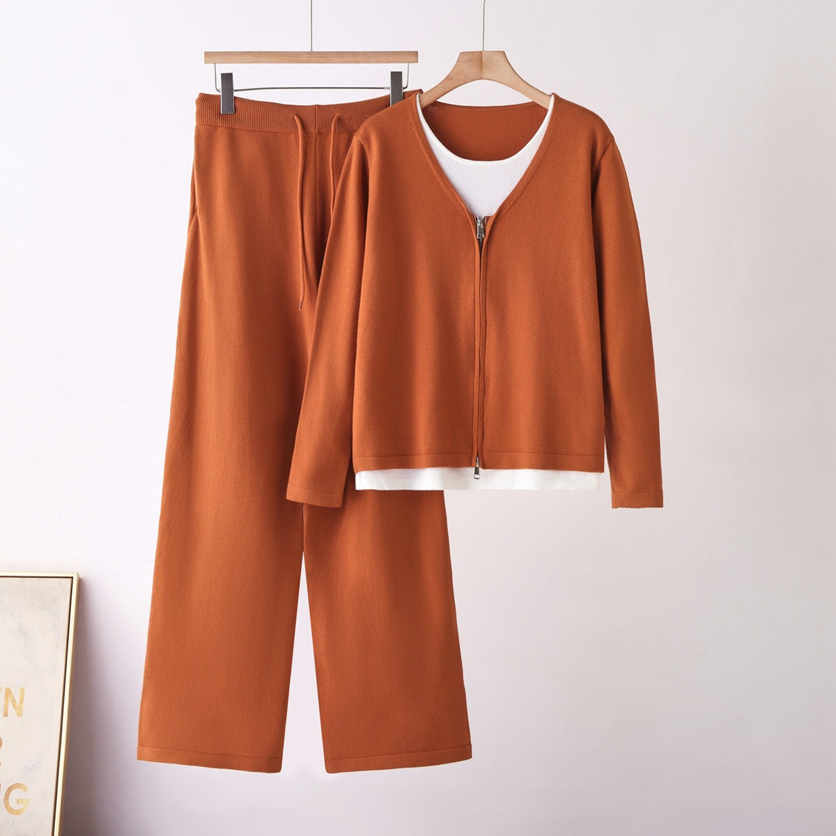 Two-Piece Set Stylish Elegant Youthful Loose Mock-Two-Piece Top + Pants Set