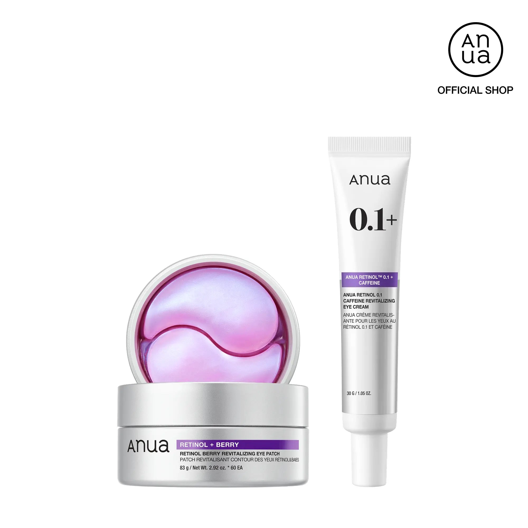 Revitalize Your Eyes with Anua Retinol Berry Eye Patches - 60 Count for Youthful, Bright Skin in Just 10 Minutes!