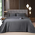 Shilucheng Bamboo Sheet Set - 4/6 Pc Bedding Set with 16'' Deep Pocket Lightweight, Twill, Smooth Fitted Sheets, Cooling Breathable, Hotel Luxury Super Silky Soft, Wrinkle & Fade Resistant,Summerwins,Back to School,Back to School Shopping,Home Decor