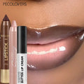 3Pcs/Set Lip Trio Makeup, Matte & Creamy Lipstick and Butter Lip Cream, Glossy & Matte Non-Sticky Lip Products, Long-Lasting Nourishing Soft Lips Makeup Kit for Daily Use