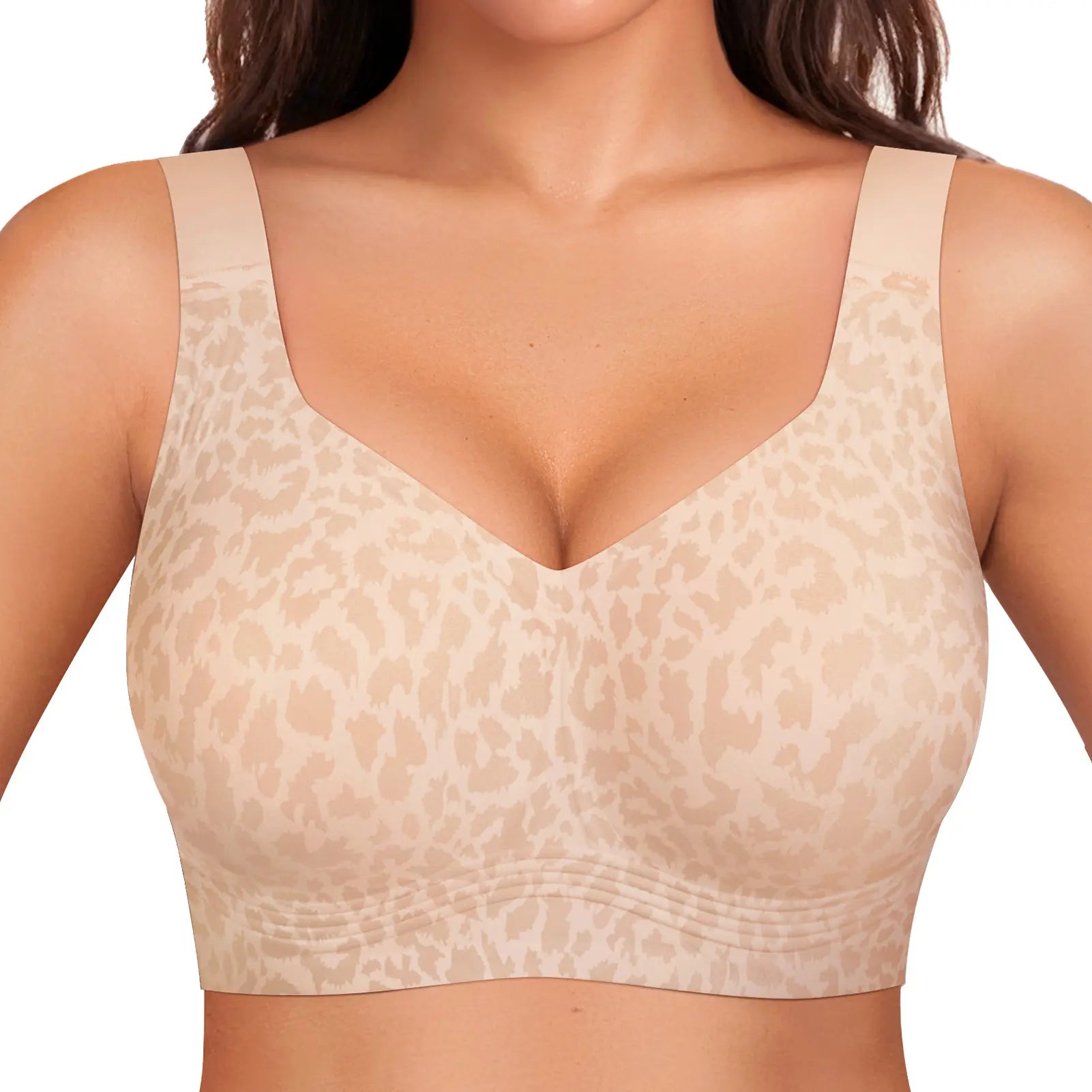 OEAK Women Jelly Bras Wirefree Full Coverage No Underwire Everyday Bras Comfortable Wireless Padded Tshirt Bra