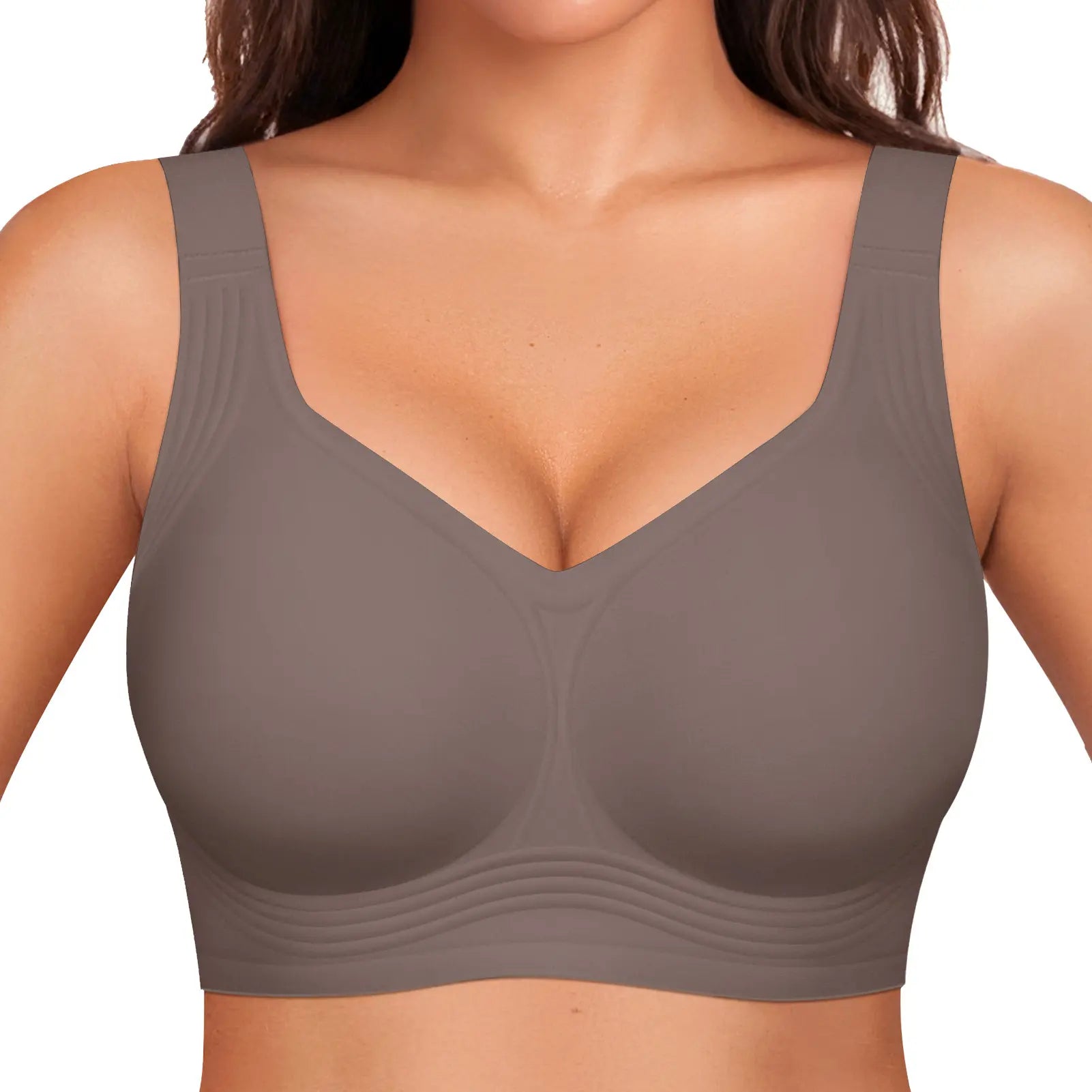 OEAK Women Jelly Bras Wirefree Full Coverage No Underwire Everyday Bras Comfortable Wireless Padded Tshirt Bra