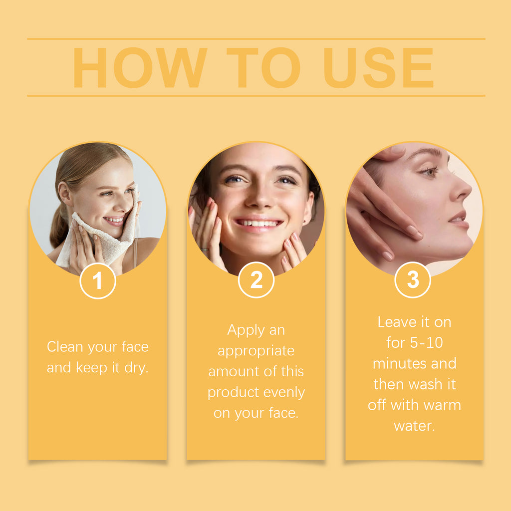 Viareline Vitamin C Deep Cleansing Mud Mask Gently Cleans, Hydrates And Moisturizes Facial Skin