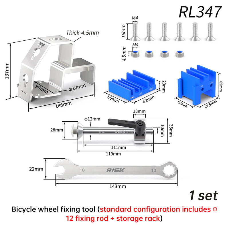 RISK Bike Wheel Repair Vise – Heavy Duty Hub Holder for Freewheel & Cassette Maintenance (MTB/Road)