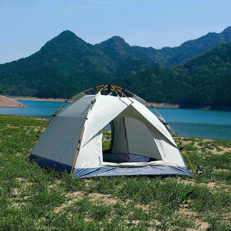 Automatic Pop Up Camping Tent 3-4 Person, Instant Setup Waterproof UV Protection Sun Shelter for Beach Fishing Outdoor