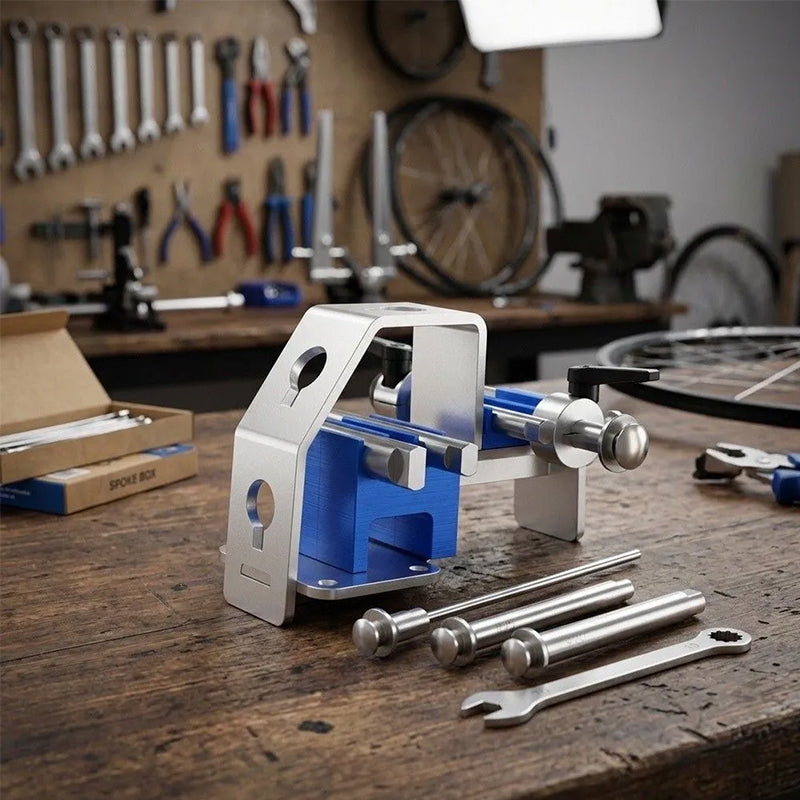 RISK Bike Wheel Repair Vise – Heavy Duty Hub Holder for Freewheel & Cassette Maintenance (MTB/Road)