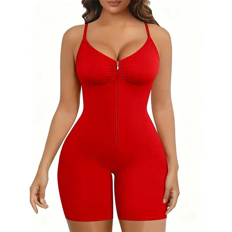 SHAPERX Shapewear for Women Tummy Control Bodysuits Zip-Up Comfort Ultra Stretch Fabric Customizable Fit Breathable Mesh Design Comfortable Fit,Clothes for Back to School,First Day of School Outfits