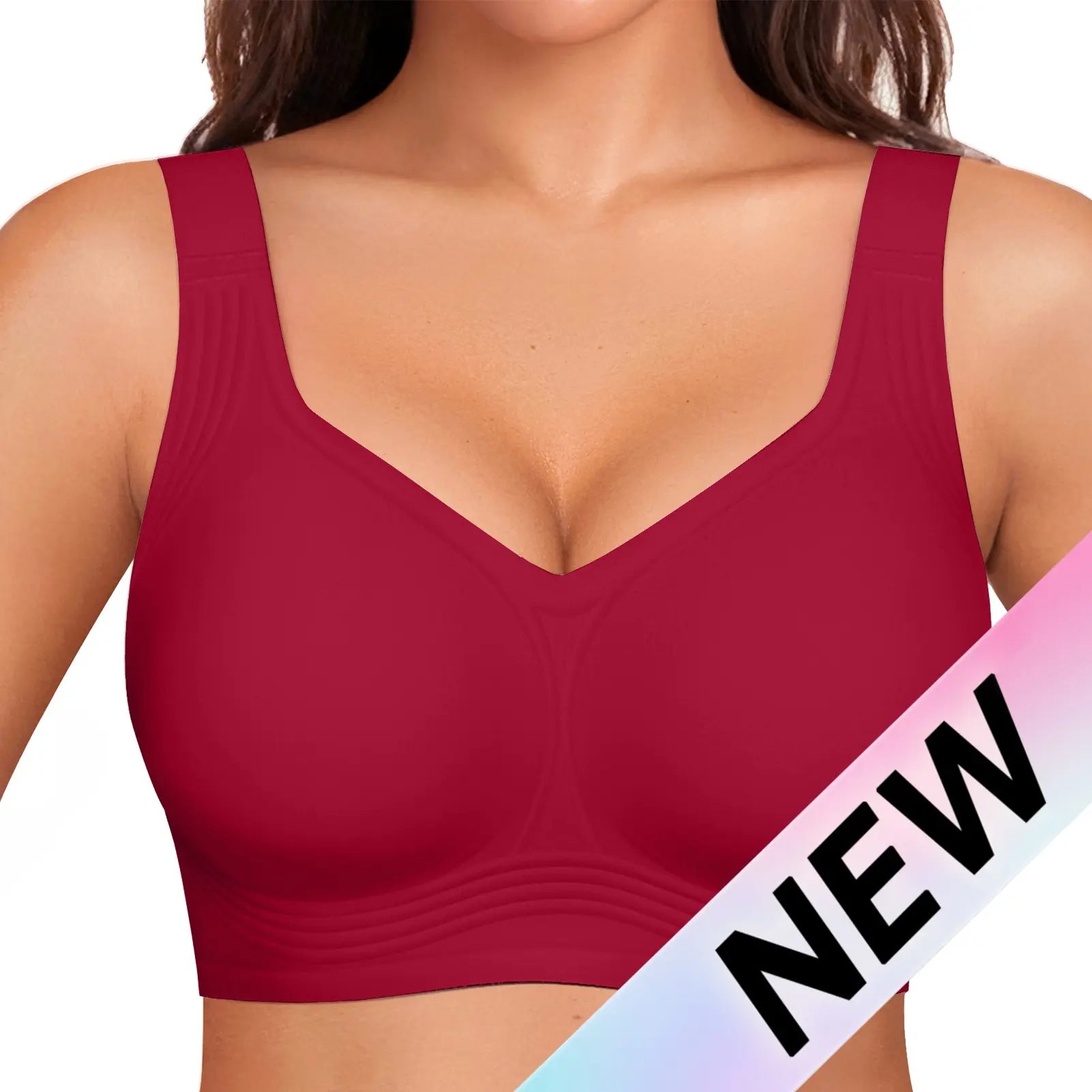 OEAK Women Jelly Bras Wirefree Full Coverage No Underwire Everyday Bras Comfortable Wireless Padded Tshirt Bra