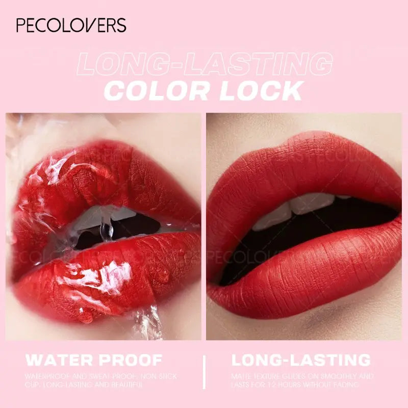 3Pcs/Set Lip Trio Makeup, Matte & Creamy Lipstick and Butter Lip Cream, Glossy & Matte Non-Sticky Lip Products, Long-Lasting Nourishing Soft Lips Makeup Kit for Daily Use