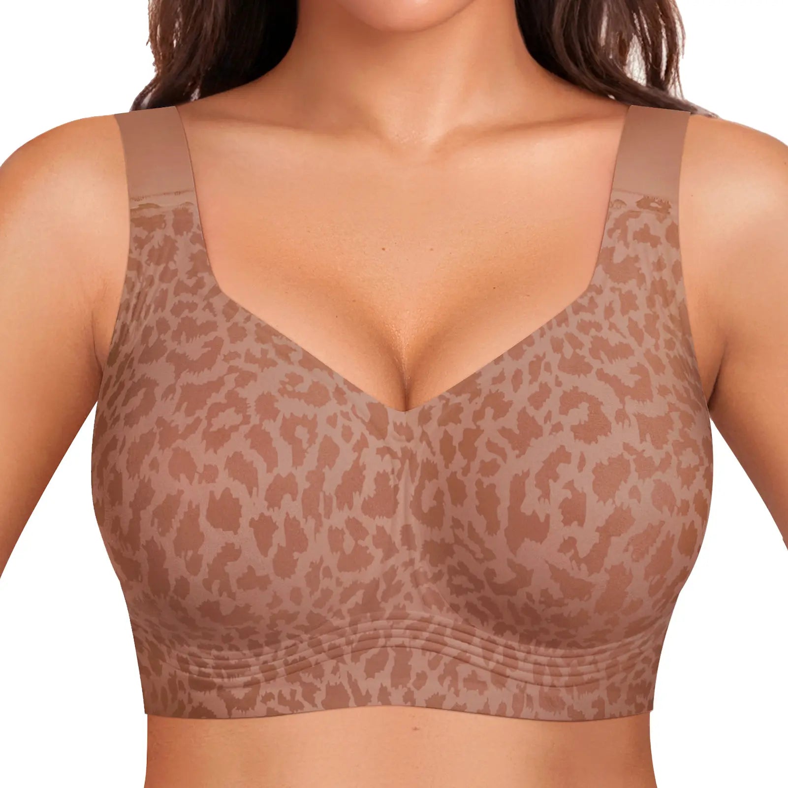 OEAK Women Jelly Bras Wirefree Full Coverage No Underwire Everyday Bras Comfortable Wireless Padded Tshirt Bra